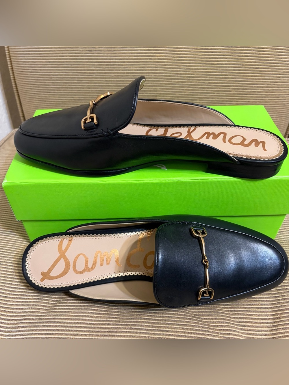NWT Sam Edelman Linnie Leather Bit Mule in Black - Size 8 - Picture 10 of 12